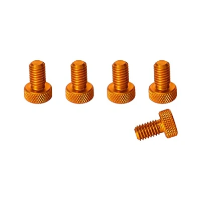 Afbeelding van PrecisionGeek Aluminium kartelschroeven M3 x 10 mm oranje (5 stuks)