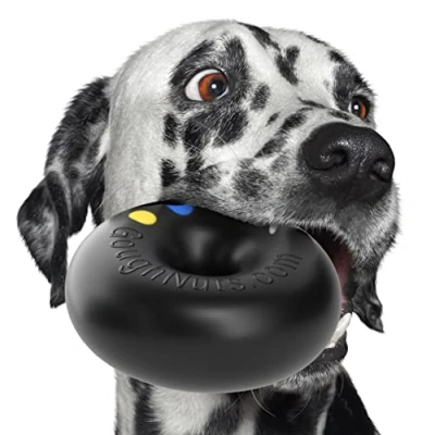 Afbeelding van Goughnuts — hondenspeelgoed voor agressieve kauwers Vrijwel onverwoestbaar rassen zoals pitbulls en Duitse herders, zwaar hondenspeelgoed, rubber, extra groot
