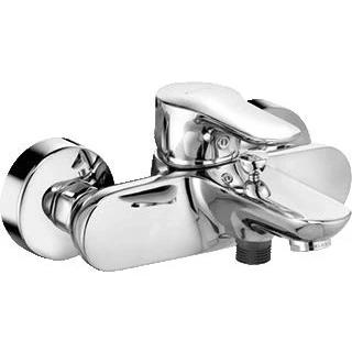 Afbeelding van Kludi objekta eengreeps bad douchemengkraan wandmontage automatische omstelling douche aansluiting g 1 2 326530575