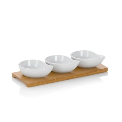 Afbeelding van Schaal Kela Philipa Wit (Set van 3)