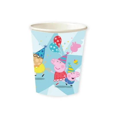 Afbeelding van Amscan 9918340 66 Peppa Pig verjaardagsfeestje papieren bekers 8 Pack