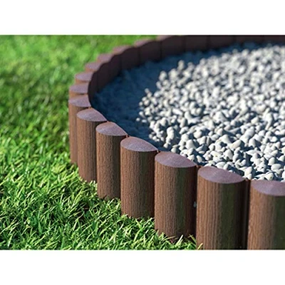 Afbeelding van Cellfast ECO Gazonrand palissade, bruine tuinpalissade, gazonafbakening, perkomranding, 14,4 m