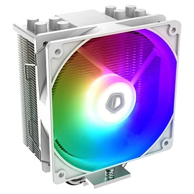 Afbeelding van ID COOLING SE 214 XT ARGB wit CPU koeler 4 heatpipes Air Cooler adresseerbaar, RGB Light Sync met moederbord (5V 3 PIN aansluiting) ventilator voor Intel/AMD, compatibel LGA 1700