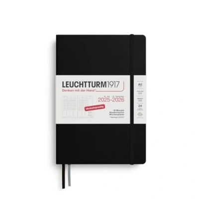 Afbeelding van LEUCHTTURM1917 372634 Academische weekplanner medium (A5) 2026, 18 maanden 07.2025 12.2026, hardcover, zwart, Duits
