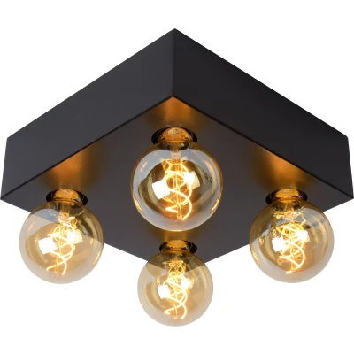 Afbeelding van Lucide Surtus plafondlamp Zwart