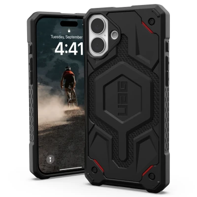 Afbeelding van Apple iPhone 16 Plus MagSafe Hoesje Kunststof UAG Hardcase/Backcover Zwart Telefoonhoesje Shockproof/Valbescherming