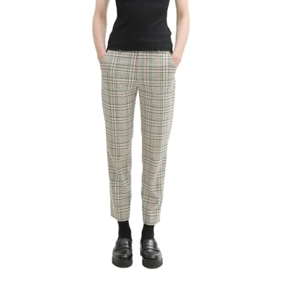 Afbeelding van TOM Tailor Denim MIT Karomuster Chino, Dames, Maat: Large, Beige green check