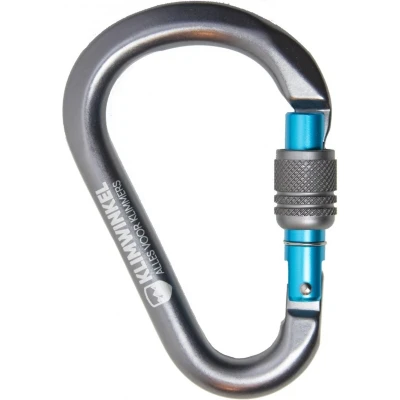 Afbeelding van Klimwinkel HMS karabiner Veelzijdige met ons logo grijs