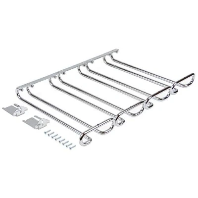 Afbeelding van Emuca 4 lijns glazen houder, 280 mm, staal, verchroomd