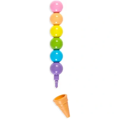 Afbeelding van Ooly stapelbare mini kleurpotloden regenboogijsjes 6st