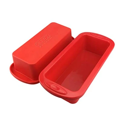 Afbeelding van Siliconen brood en blikken SILIVO niet Stick Bakvormen Pan voor broden, brood, gebak Lasagna 2 stuks.