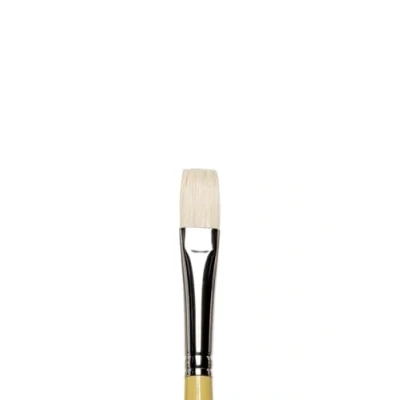 Afbeelding van Winsor &amp; Newton 5868010 Artists varkenshaarpenseel gemaakt van hoogwaardig Chunking varkenshaar voor olieverf en acrylverf Plat penseel lange Steel Nr. 10,