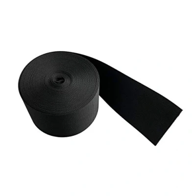Afbeelding van On1shelf 100mm brede zwarte nylon zware polypropyleen singelband 10m (100mm)