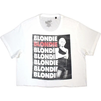 Afbeelding van Blondie Stacked Logo Crop top XL Wit