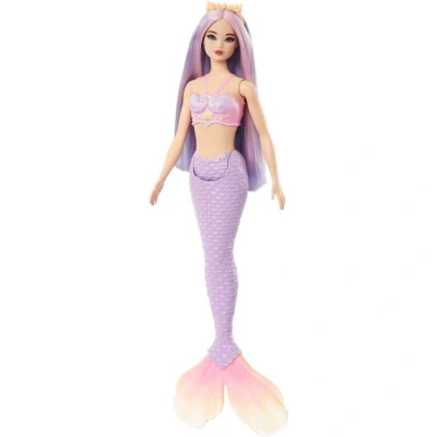 Afbeelding van Mattel Zeemeerminpop met lila haar en een paarse staart