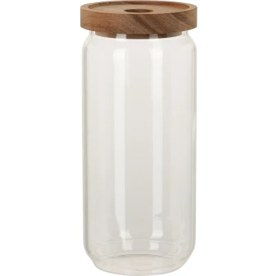 Afbeelding van Glazen luxe keuken voorraadpot/voorraadbus 1000 ml Voorraadpot