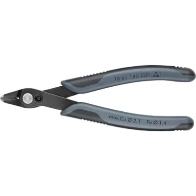Afbeelding van Knipex Electronic Super Knips XL ESD gebruineerd, met meer componentengrepen 140 mm (zelfbedieningskaart/blister) 78 61 ESDSB