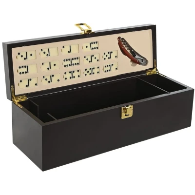 Afbeelding van Set van Wijn Accessoires Home ESPRIT Bruin Hout MDF 36 x 11 12 cm