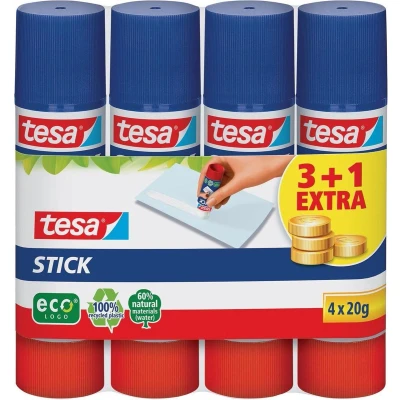 Afbeelding van tesa® lijmstift STICK eco 20g, 3 + 1 GRATIS