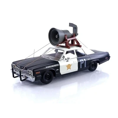 Afbeelding van De 1:18 Diecast Modelauto van Dodge Monaco Bluesmobile met luidspreker uit 1974. fabrikant het schaalmodel is KK Models. Dit model alleen online verkrijgbaar.