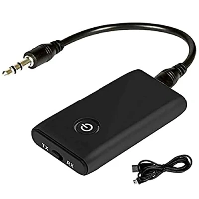 Afbeelding van Bluetooth 5.0 zender, 2 in 1 adapter, draadloos, 3,5 mm, zender en ontvanger mm jack APTX USB, compatibel met tv/pc/stereo/thuissysteem
