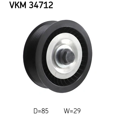 Afbeelding van Geleide rol/omdraairol, Poly V riem SKF VKM 34712