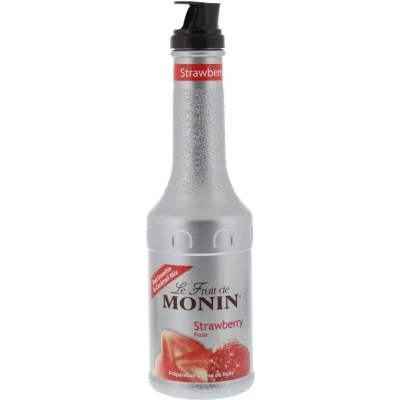 Afbeelding van Monin Fruit smoothie cocktailmix aardbei Fles 1 liter