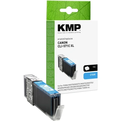 Afbeelding van KMP Inktcartridge vervangt Canon CLI 571C XL Compatibel Cyaan C107CX 1569,0003
