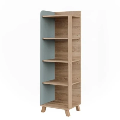 Afbeelding van Vicco KarenBadkamermeubel 40 x 128 cm met 4 compartimenten Sonoma/blauw