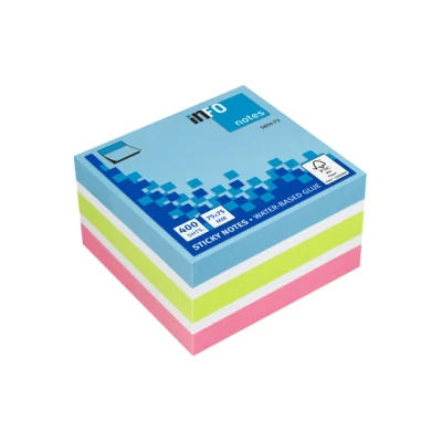 Afbeelding van Info Notes In 5654 73 75X75Mm Mix Blok A 400 Vel