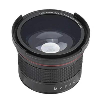 Afbeelding van 58 MM 0.35X Fisheye Lens Supergroothoeklens voor Canon/Nikon/Sony/Minolta/Pansonic/Olympus/Pentax SLR DSLR Camera Zwart
