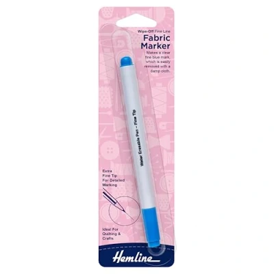 Afbeelding van Hemline Stof Marker Markering Pen (H295.F) Paars Afvegen Fine Liner Vilt Tip