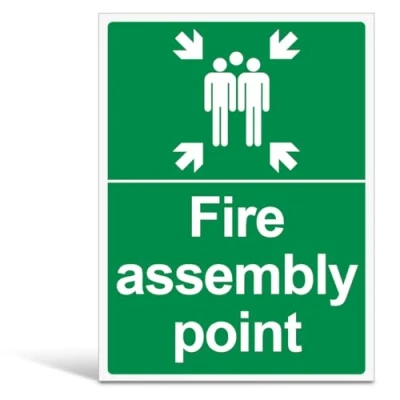 Afbeelding van VSafety Brandmontagepunt met Familiebord Portret 300mm x 400mm 1mm Stijf Kunststof