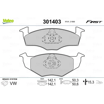 Afbeelding van Valeo Remblokset 301403