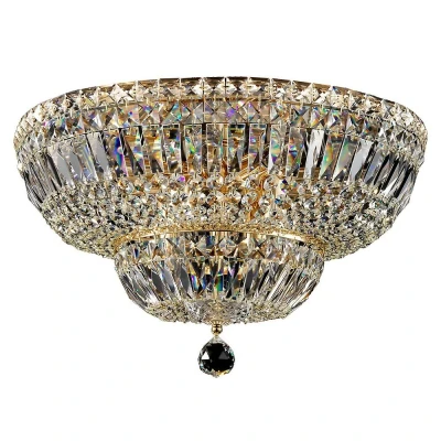 Afbeelding van Maytoni Basfor plafondlamp, goudkleurig, kristal, Ø 46 cm