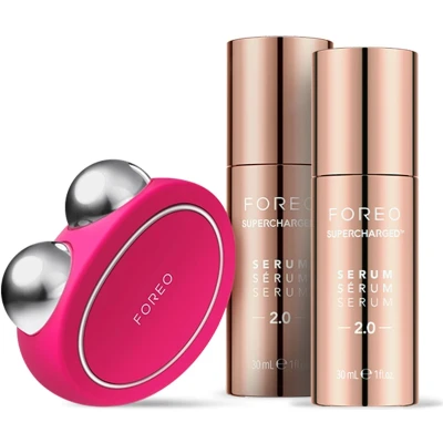 Afbeelding van Forever Firm BEAR Microcurrent Gezichtsapparaat + 2 x Anti Aging Geleidend Serum Fuchsia