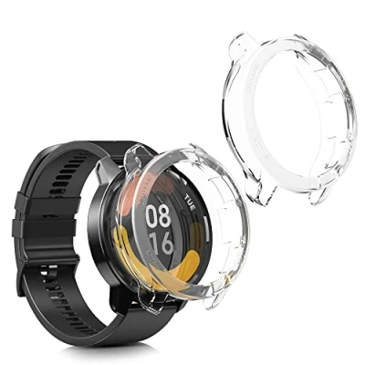 Afbeelding van kwmobile 2x Hoes voor geschikt Xiaomi Watch S1 Active Siliconenhoes sporthorloge transparant