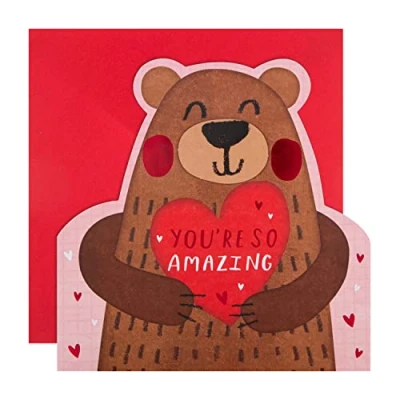 Afbeelding van Hallmark Valentijnsdag kaart schattig beer ontwerp
