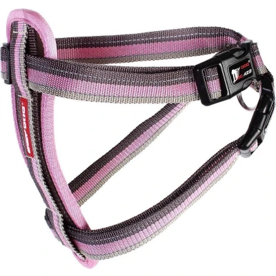 Afbeelding van EzyDog Chest Plate Hondentuig Harnas voor Honden XL Roze Gestreept