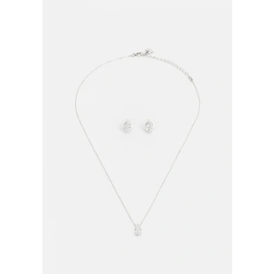Afbeelding van Swarovski Attract set, Pear slijpvorm, Wit, Rodium toplaag