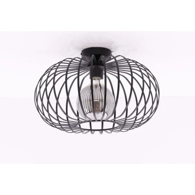 Afbeelding van Plafondlamp zwart metaal 40cm