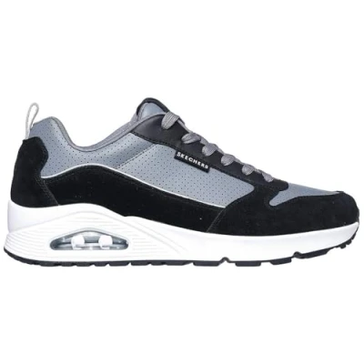 Afbeelding van Skechers UNO Stacre Sneakers laag, Heren, Maat: 41, Black gray Leer/ synthetisch
