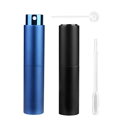 Afbeelding van Zingso Hervulbare parfumverstuiver spuitflessen, 2 stuks 10 ml verbeterde roterende reisparfumfles aftershave verstuiver geurspray fles met navulgereedschap voor vakantiereis en avondje uit mannen vrouwen
