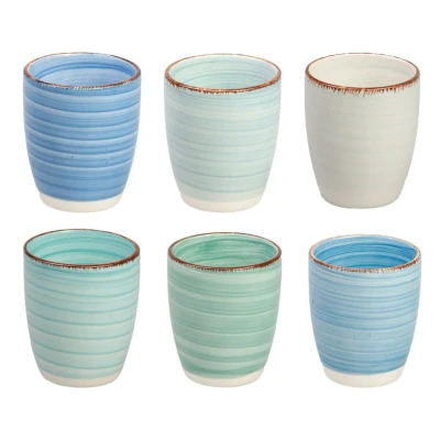 Afbeelding van Cookinglife Koffiekopjes/Senseo kopjes Delice Blauw 160 ml 6 stuks