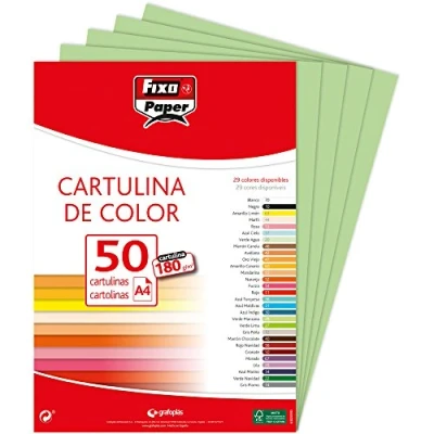 Afbeelding van Fixo Paper 1110328 karton, A4, 180 g, appelgroen, 50 stuks