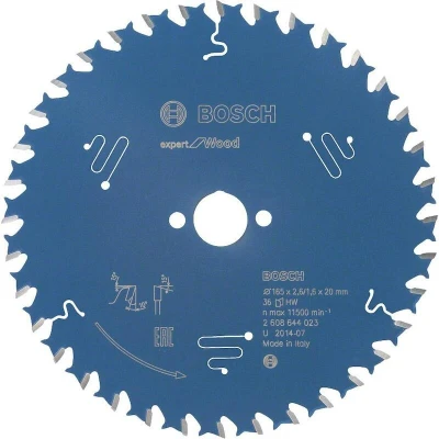 Afbeelding van Bosch Accessoires Cirkelzaagblad expert for Wood 165x20x2.6/1.6x36T 2608644023