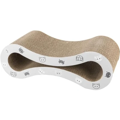 Afbeelding van Trixie Krabgolf Mimi Karton Met Catnip Grijs 48X22X16 cm