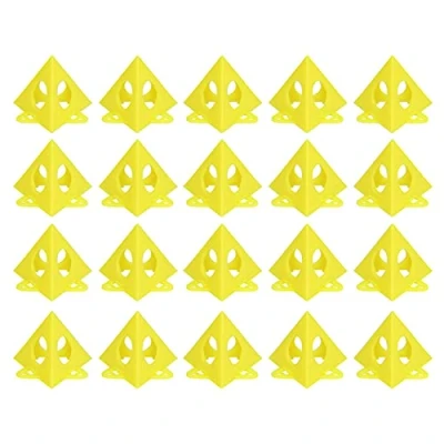 Afbeelding van 20 Stks Piramide Stands Schilders Schilderij Kegel Ondersteuning Stand Riser Kit voor Canvas Kastdeur Geel
