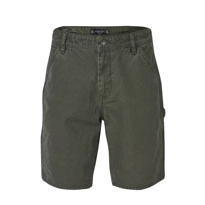 Afbeelding van Koroshi Washed Carpenter Bermuda Shorts Verde green, Heren, Maat: 34, green