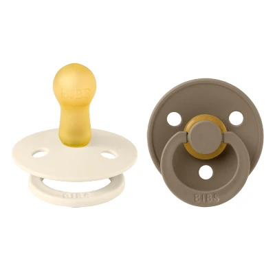 Afbeelding van BiBS Colour Pacifier Stage 2 Fopspeen stuks Ivory / Dark oak